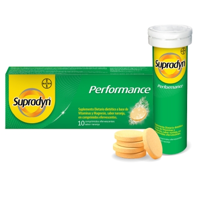 Supradyn Performance Suplemento Dietario con Vitaminas y Magnesio x10 Efervescentes