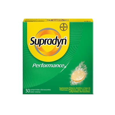 Supradyn Performance Suplemento Dietario con Vitaminas y Magnesio x30 Efervescentes