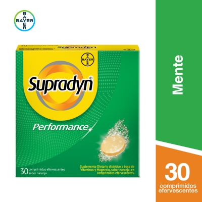 Supradyn Performance Suplemento Dietario con Vitaminas y Magnesio x30 Efervescentes