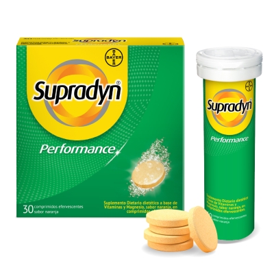 Supradyn Performance Suplemento Dietario con Vitaminas y Magnesio x30 Efervescentes