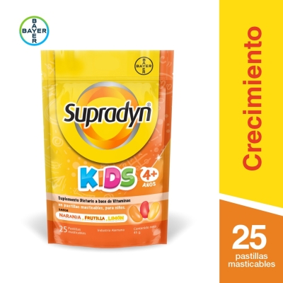 Supradyn Kids Suplemento Dietario Multivitamínico x25 Pastillas Masticables