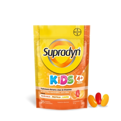 Supradyn Kids Suplemento Dietario Multivitamínico x25 Pastillas Masticables