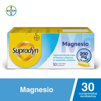 Supradyn Magnesio Suplemento Dietario con Vitaminas y Magnesio x30 Comprimidos