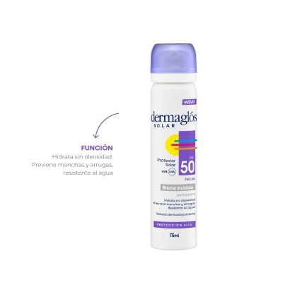 Protector Solar Facial Dermaglos FPS50 Bruma x 75 ml