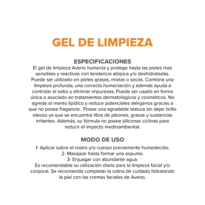 Gel Facial Aveno Limpieza x250gr