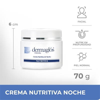 Crema Facial Dermaglos F Nutritiva Piel Normal  x70gr
