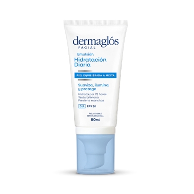 Dermaglos Facial Emulsión Hidratación Diaria Piel Equilibrada a Mixta FPS 30 x50ml