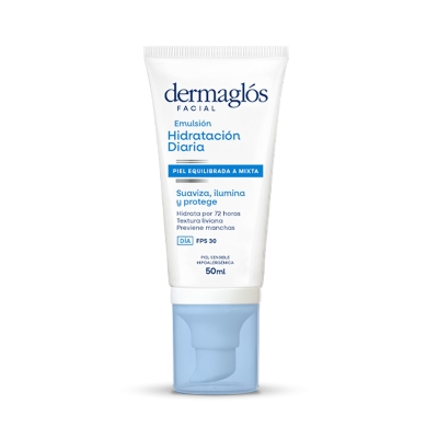 Dermaglos Facial Emulsión Hidratación Diaria Piel Equilibrada a Mixta FPS 30 x50ml