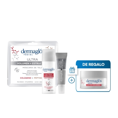 Kit Facial Dermaglós Ultra Volumen Completo