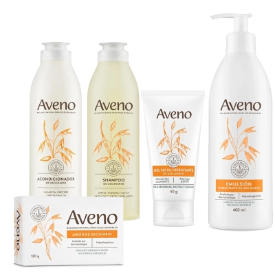 Kit Cuidado Corporal y facial Aveno Piel Sensible