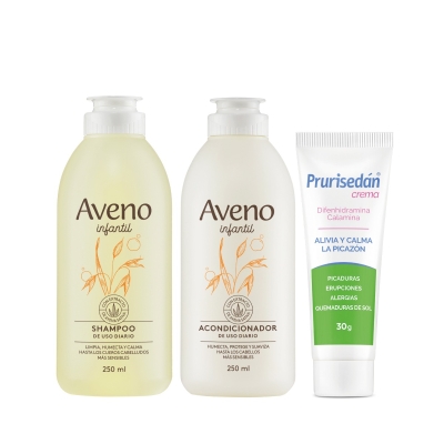 Kit Capilar Infantil Aveno + Crema Calmante Prurisedán