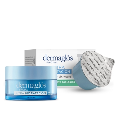 Kit Facial Dermaglós Crema Ultra Hidratación + Repuesto x50gr