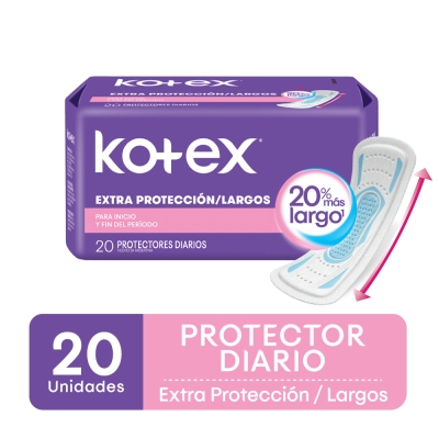Protectores Diarios Kotex Largo Multiestilo x20un