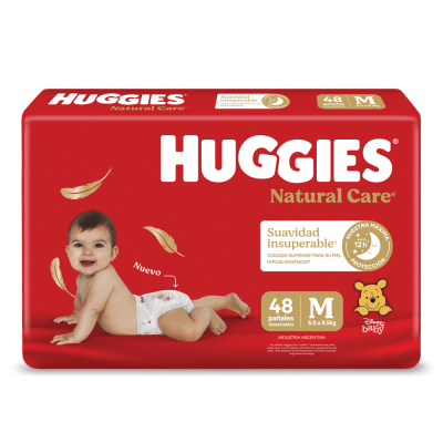 Pañales Huggies Natural care m x48un