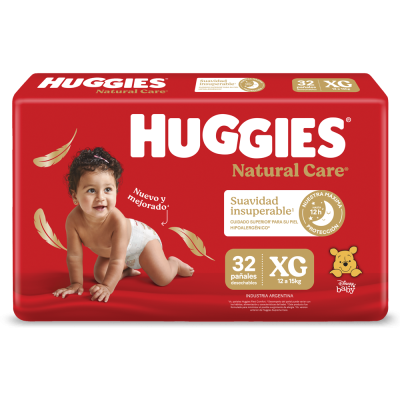 Pañales Huggies Natural care xg x32un