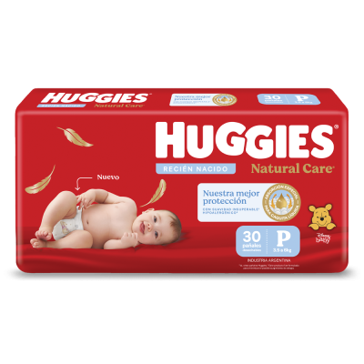 Pañales Huggies Natural care p x30un