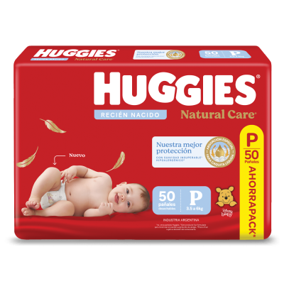 Pañales Huggies Natural care p x50un
