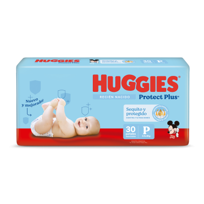 Pañales Huggies Protect Plus Mega P x30