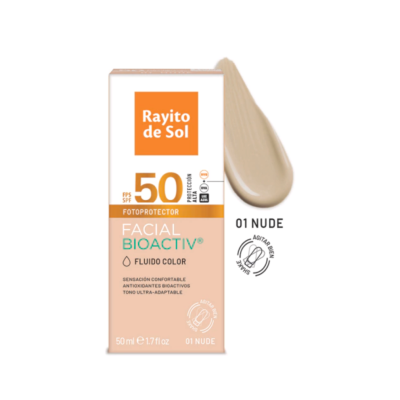 Protector Solar Facial Rayito De Sol Fluido Color Nude x50ml