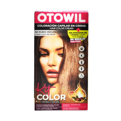 Coloracion Otowil Kit Simple Argán 6.1 Rubio Oscuro Ceniza
