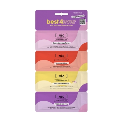 Mini Rutina De Cuidado De La Piel Nic Best 4ever X20gr