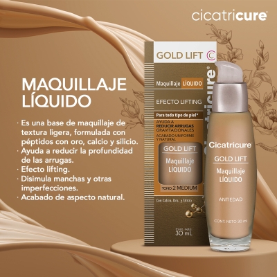 Maquillaje Liquido Cicatricure Gold Lift Medium x30ml