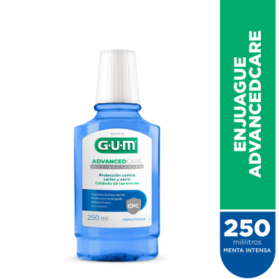 Enjuague Bucal Gum Advanced Care Menta Intensa x250ml