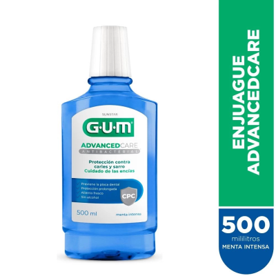 Enjuague Bucal Gum Advanced Care Menta Intensa x500ml