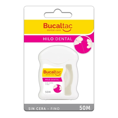 Hilo Dental Bucal Tac Sin Cera Fino x50m
