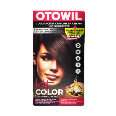 Coloracion Otowil Kit Simple Argán 5.3 Castaño Claro Dorado