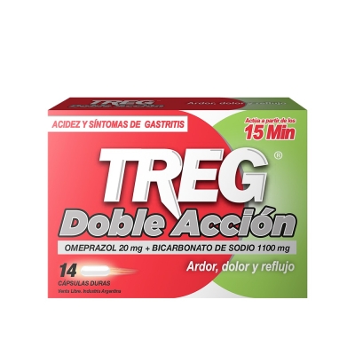 Treg Doble Acción Blister Antiácido x 14 Comprimidos