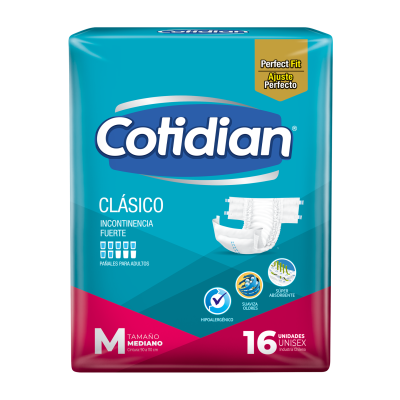 Pañal Adulto Cotidian Mediano Clasico x16 Unidades