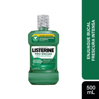 Enjuague Bucal Listerine Pro Encias Frescura Intensa x500 ml