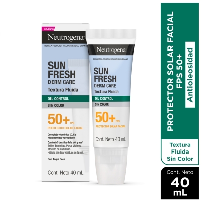Protector Solar Facial Neutrogena Sin Color Hydro Boost Oil Contro x40ml