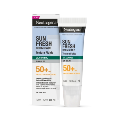 Protector Solar Facial Neutrogena Sin Color Hydro Boost Oil Contro x40ml