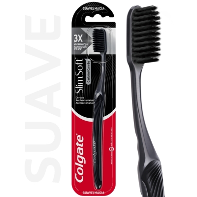 Cepillo de Dientes Colgate Slim Soft Charcoal x1 Unidad