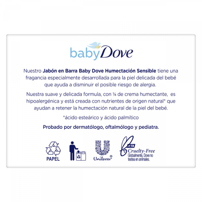 Jab&oacute;n en Barra Dove Humectaci&oacute;n Sensible x75 gr