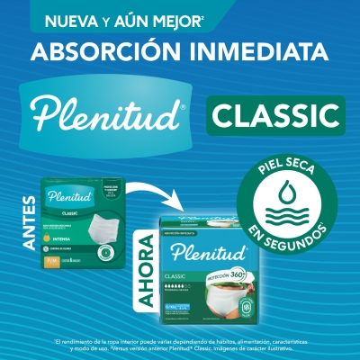 Ropa Interior Descartable Plenitud Classic g/xg x8un