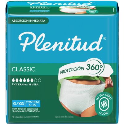 Ropa Interior Descartable Plenitud Classic g/xg x8un