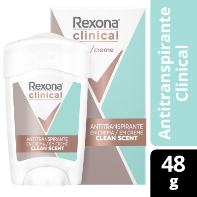 Antitranspirante En Crema Rexona Clinical Femenino Clean Fresh x48gr