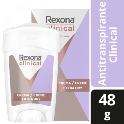 Antitranspirante En Crema Rexona Clinical Femenino Extra Dry x48gr