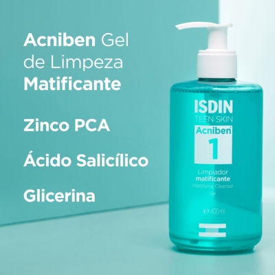 Limpiador Matificante Isdin Acniben x 400 ml