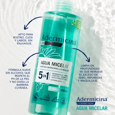 Agua Micelar Adermicina x400ml