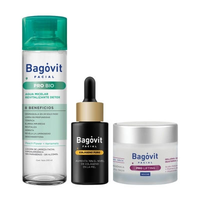 Combo Bagovit Agua Micelar + Colageno + Crema Facial