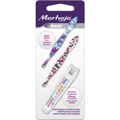 Pinza Depilatoria Merheje Decoradas x2un+cortauñas