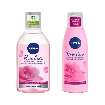 Combo Limpieza Nivea: Agua Micelar Bifásica + Leche de limpieza