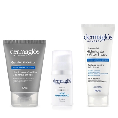 Kit Facial Dermaglós Hombres Rutina Express