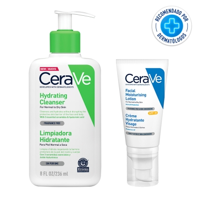 Combo Cerave Gel Limpiador Hidratante + Locion Facial