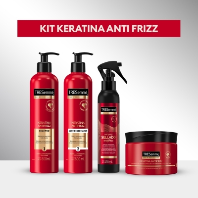 Combo TRESemmé Shampoo y acondicionador Keratina Antifrizz + Máscara + Coat Spray Sellado