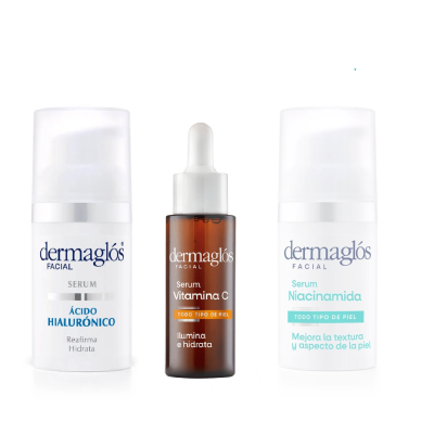 Kit Dermaglós Serum Acido Hialuronico Vitamina C Niacinamida